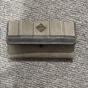 Concept Gray and Black Wallet with Fold-Over Design